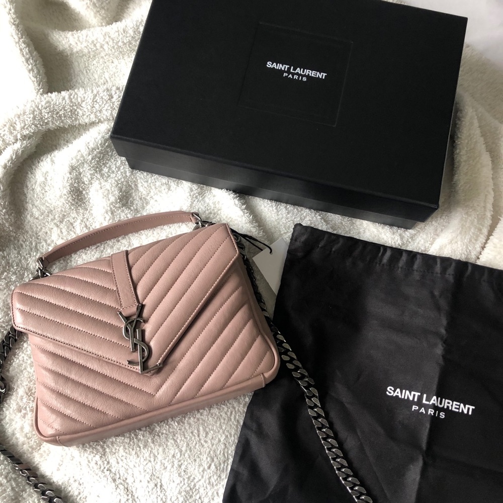 Saint Laurent Rose Medium College Bag